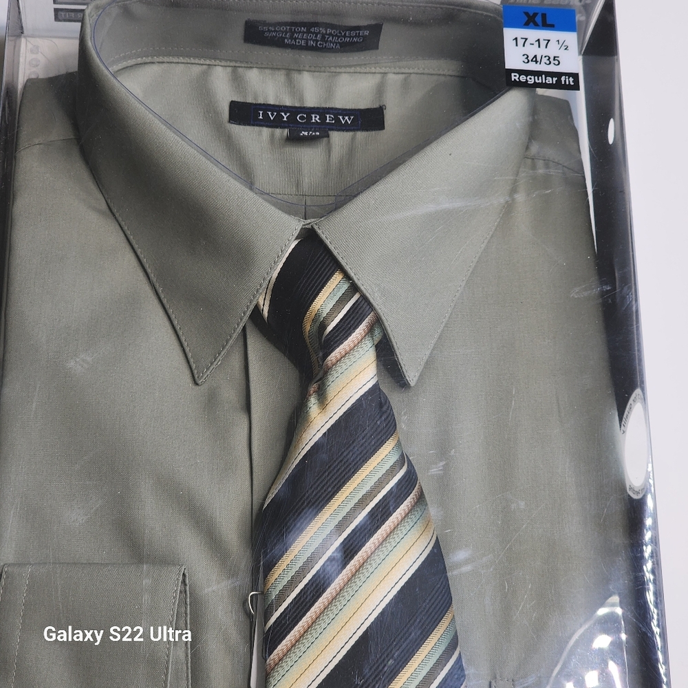 Ivy Crew New Men's Traditional Fit Handmade Woven Tie Dress Shirt 17 35/35 - Picture 3 of 7